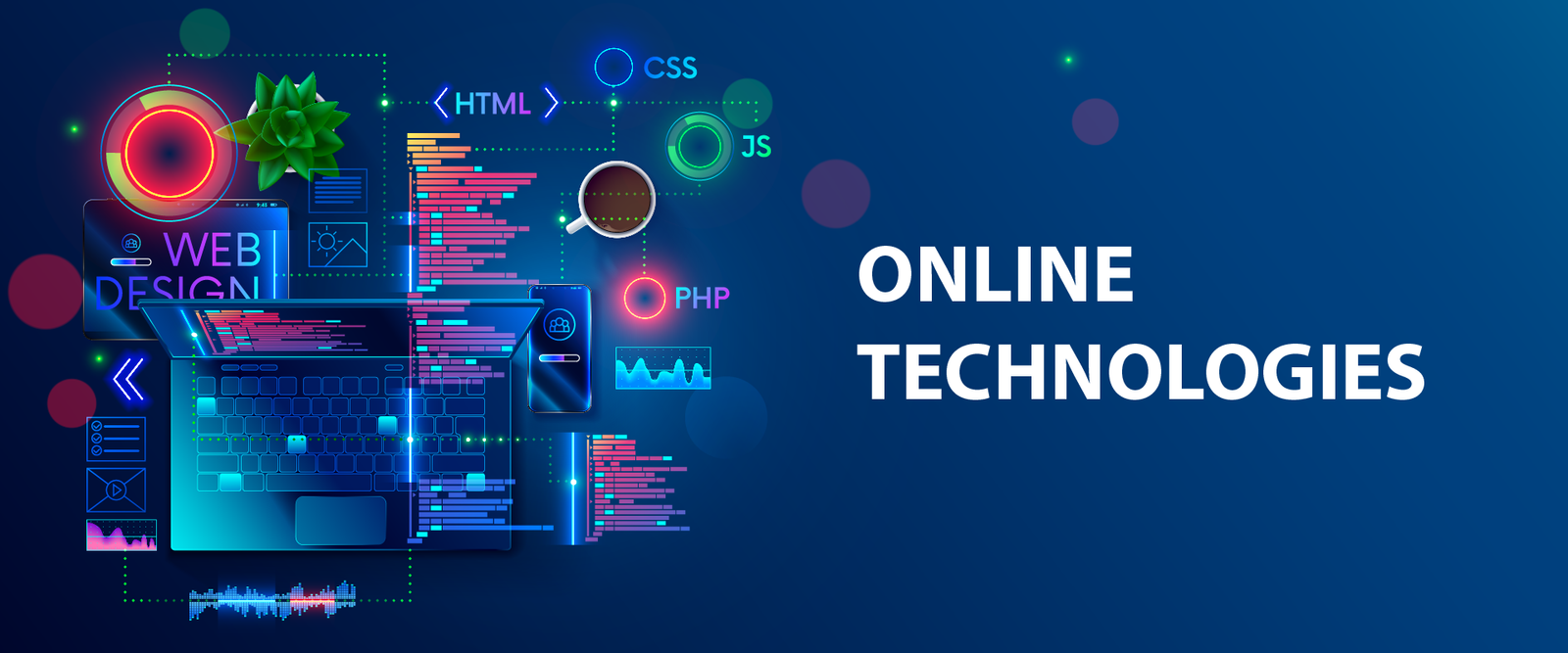 Online technologies represented by coding abbreviations