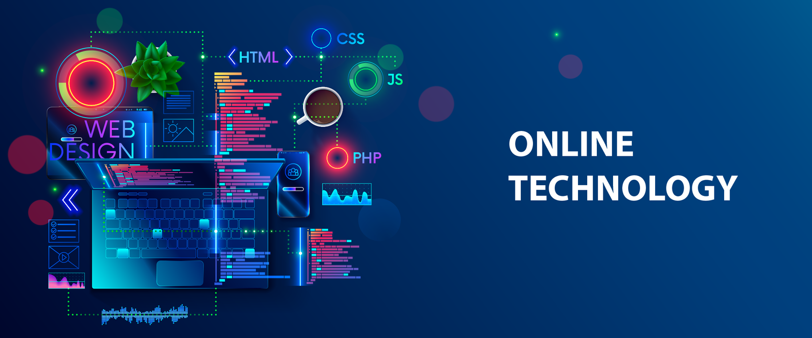 Online technologies represented by coding abbreviations